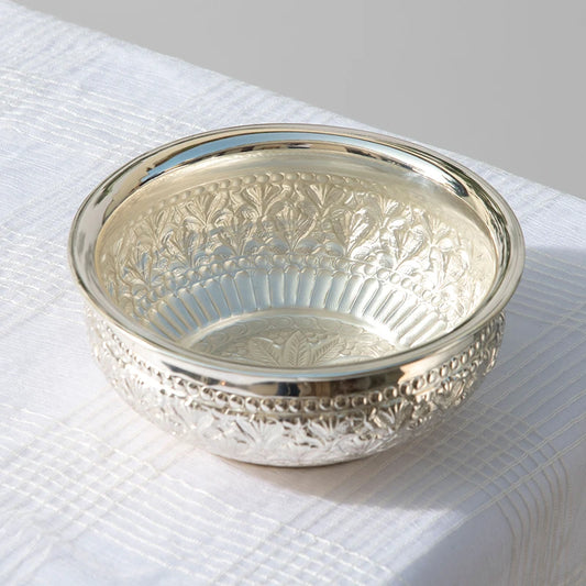 silver decorative bowl