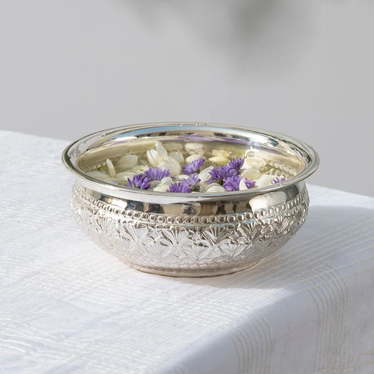 Silver Brass Urli Pot 