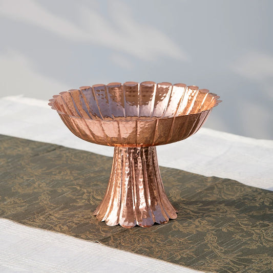 Rose gold decorative bowl for flowers