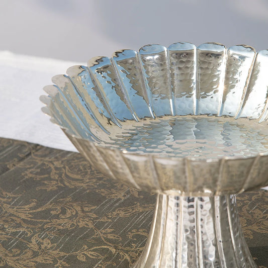 silver decorative urli brass bowl