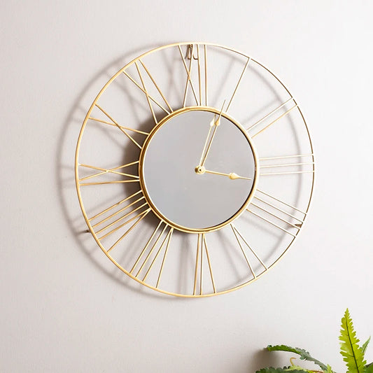 Decorative Large Wall Clock with Mirror XL | Unique Wall Clock for Home, Office