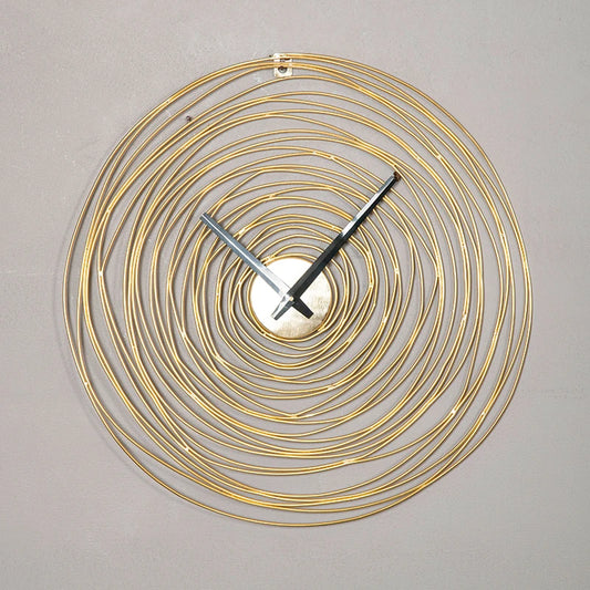 Spiral Unique wall clock design in golden