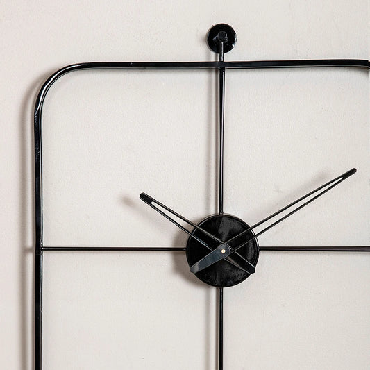 Quad black Unique wall clock with black needles