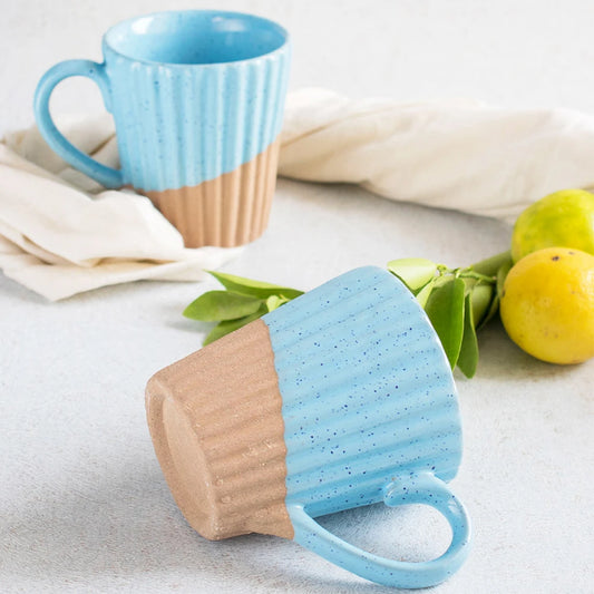 Malé Ceramic Coffee Mug | Blue Tea Cup for Home & Office (300ml)