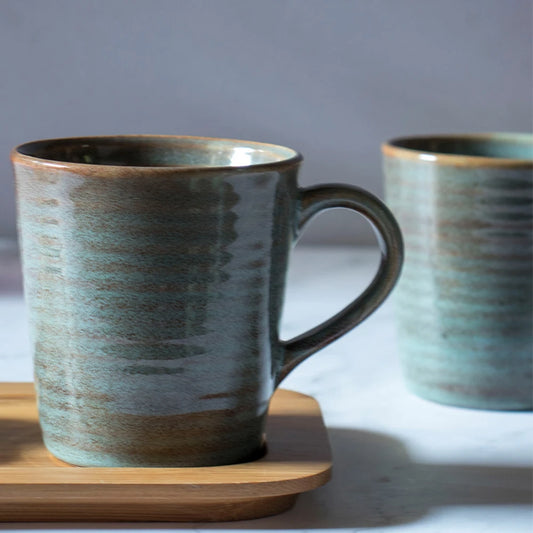Dove Blue Ceramic Coffee Mugs (270ml)
