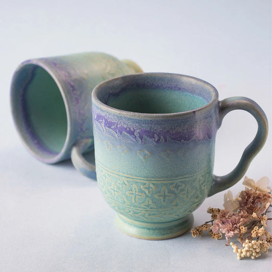 Wave Ceramic Mug Set of 2