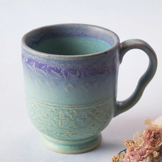 Wave Ceramic Coffee Mug Set of 2