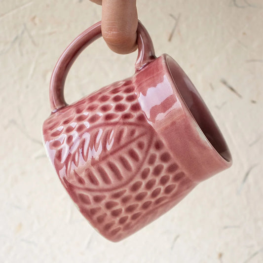 Cherry Red Ceramic Mugs
