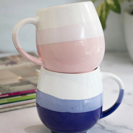 Blue & Pink Ombré Coffee Mugs