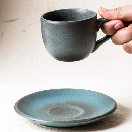 Dove Blue Modern Tea Cup Set