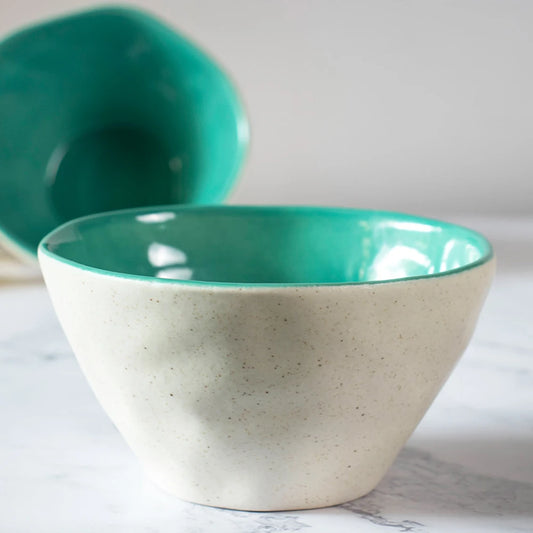 Emerald Soup Bowl Set of 2 | Ceramic Bowl Set | Microwave Safe Bowl