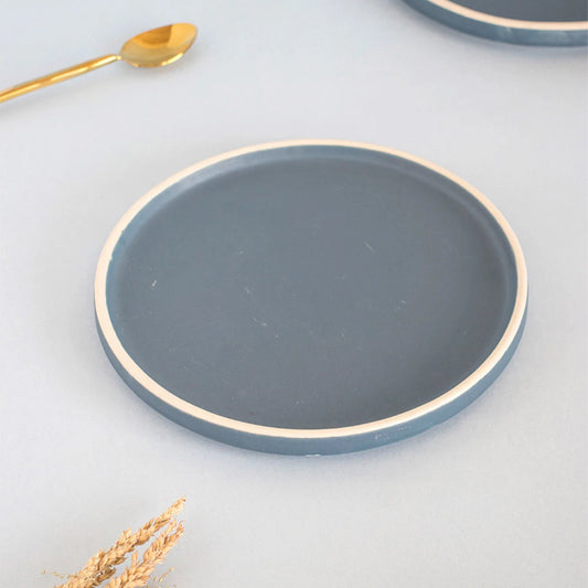 Berlin Blue Quarter Plate | Ceramic Plates for Dinner | Appetizer Plates