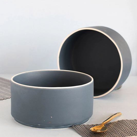Berlin Blue Large Serving Bowl | Ceramic Bowl for Microwave