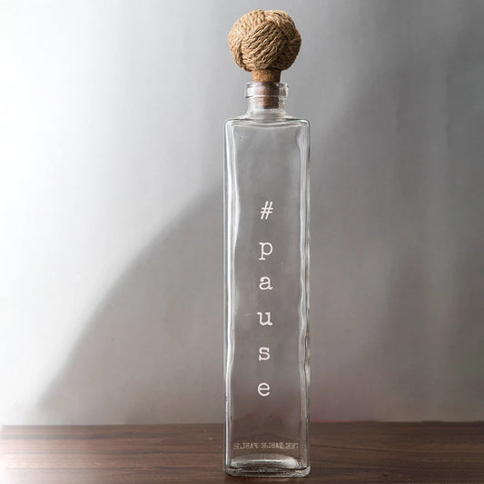 Pause Glass Water Bottle | Glass Bottle Set of 2