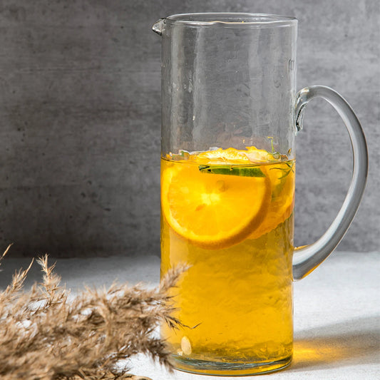 Hammered Water Pitcher | Glass Water Jug