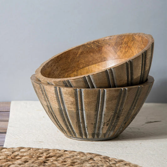 Kai Wooden Bowl Set of 2