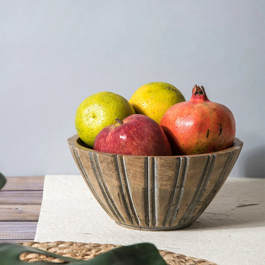 Kai Wooden Bowl Set of 2 | Fruit Bowl for Dining Table