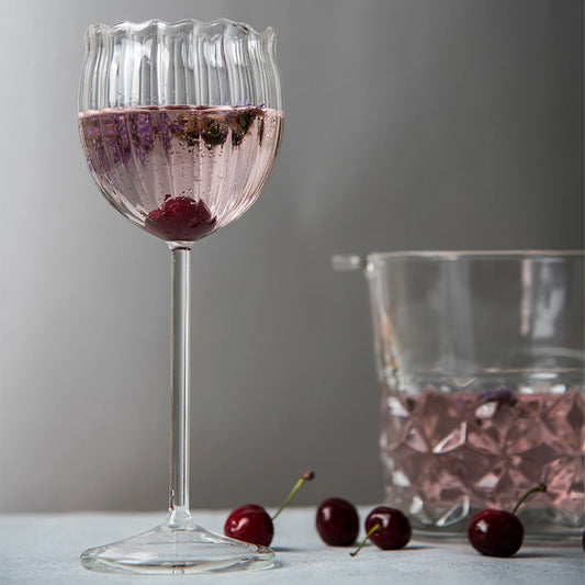 Unique rose shaped cocktail glass
