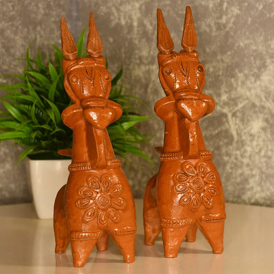 Terracotta Horse Showpiece for Home