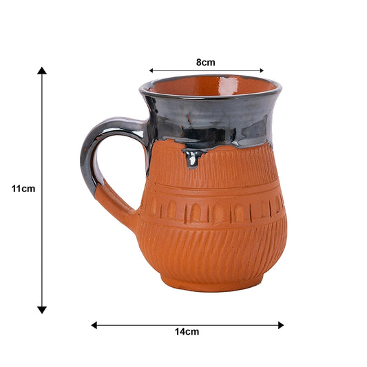 Terracotta Clay Mug Size