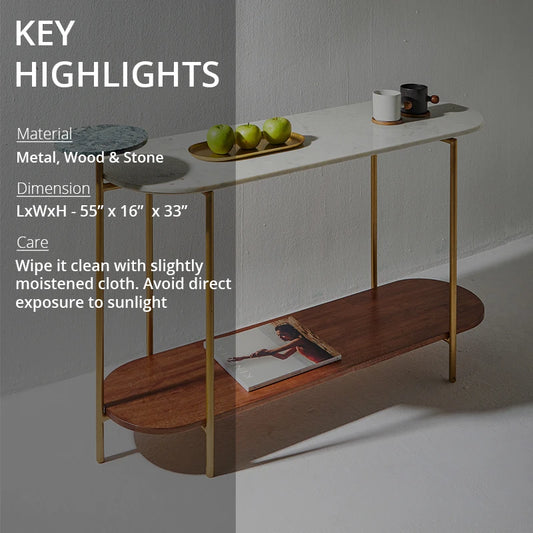 key highlights of console table