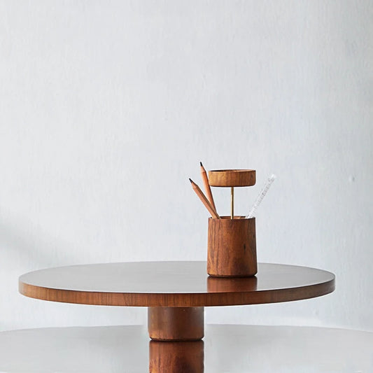 Stylish pen stand on table