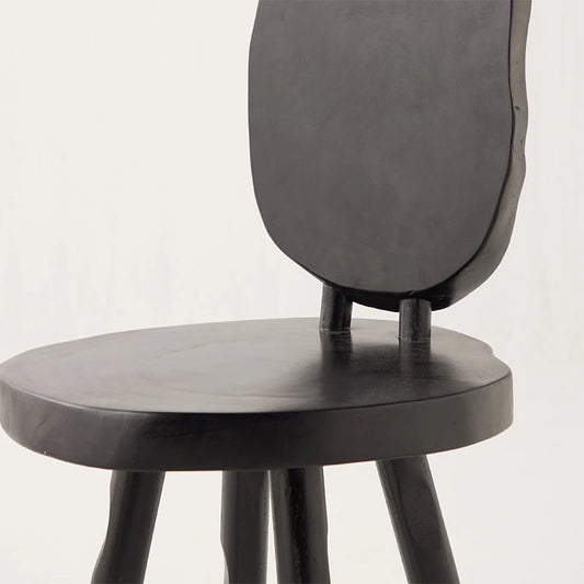 Wooden chair in black color