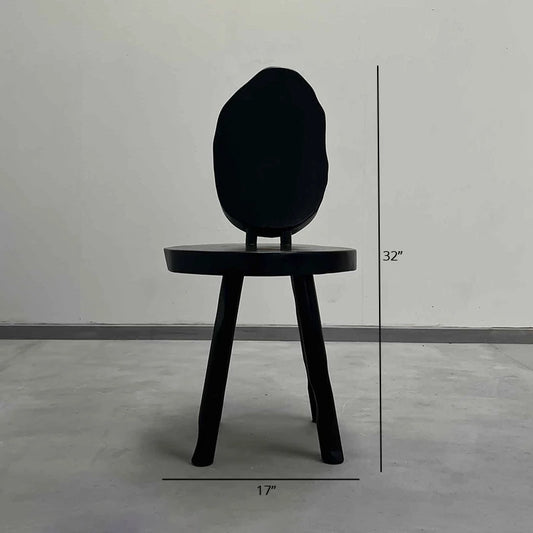 Dimension of uneven wooden chair
