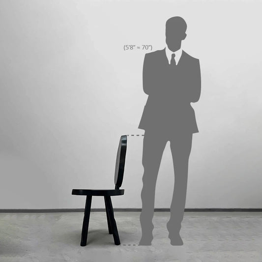 Size comparison of chair with man