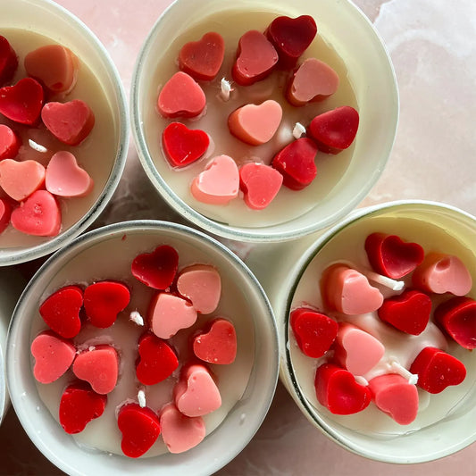 Big Glass Heart Bubble Soy Candles