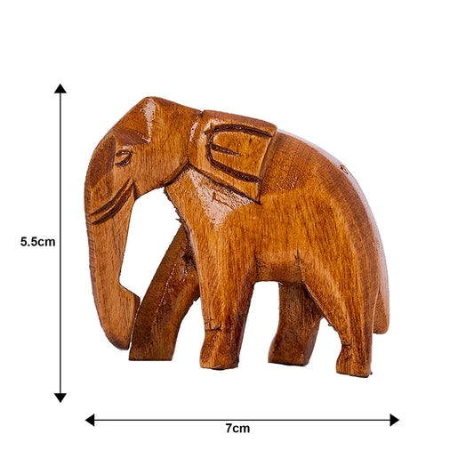 Wooden Elephant Showpiece Size