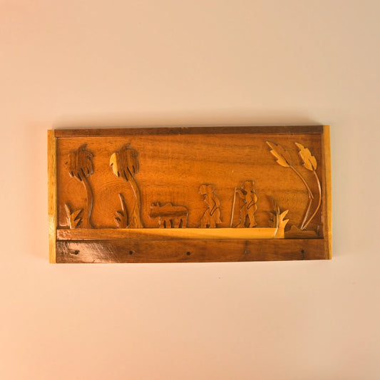 Wooden Key Holder for Wall "Sowing the Dreams"