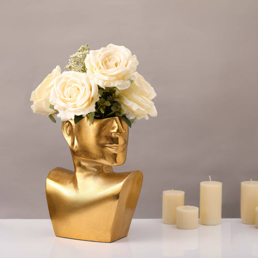 74-009-27-2 Visionary Face Gold Planter