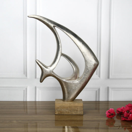 Silver Finish Fish Figurine