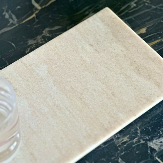 Auric Beige Marble Flat Tray