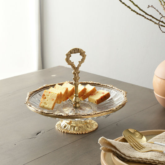 Spearhead Crystal Single Cake Stand- Double Cake Stand By De Maison Décor 80-112-23