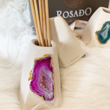 Natural gemstone reed diffuser with stick