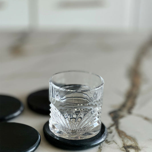 Auric Black Marble Coasters - Set of 4