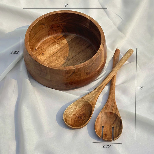 Dimensions of Vienna Serving Bowl With Serving spoons