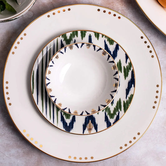 Serving bowl, side plate and dinner plate set