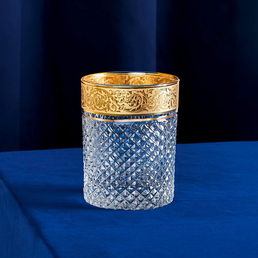 Gold Finish Luxury Whiskey Glass set 