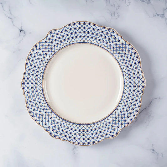 Ink Cannage Dinner Plate | Fine China Dinner Plate | Round Plate for Dinner