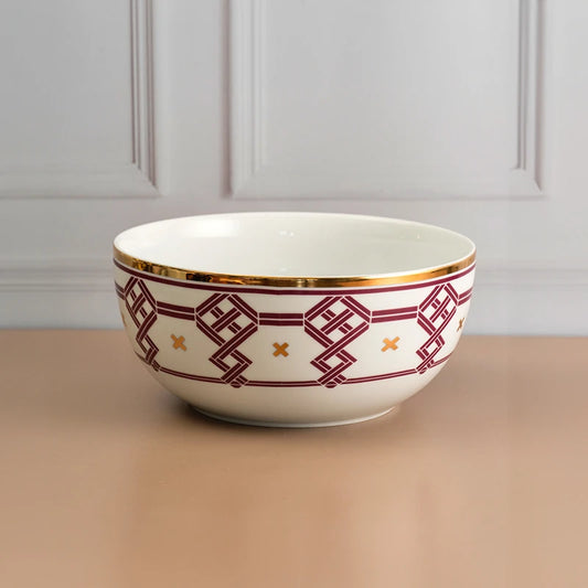 Mauve Porcelain Serving Bowl
