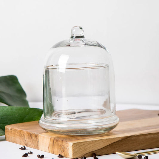 Bell Glass Jar with Glass Lid