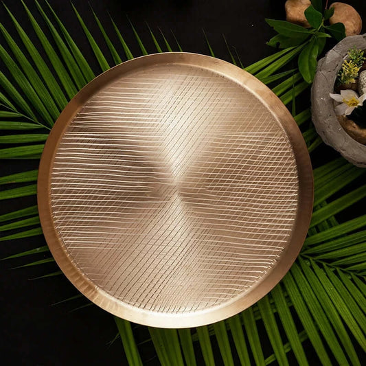 Pure Kansa Thali | Bronze Dinner Plate Dia. - 11"