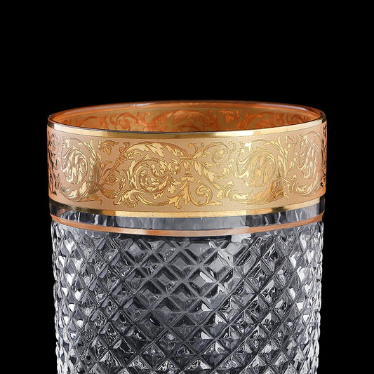 Whiskey glasses with 24k gold highlight