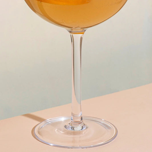 Cocktail glass with sleek stem
