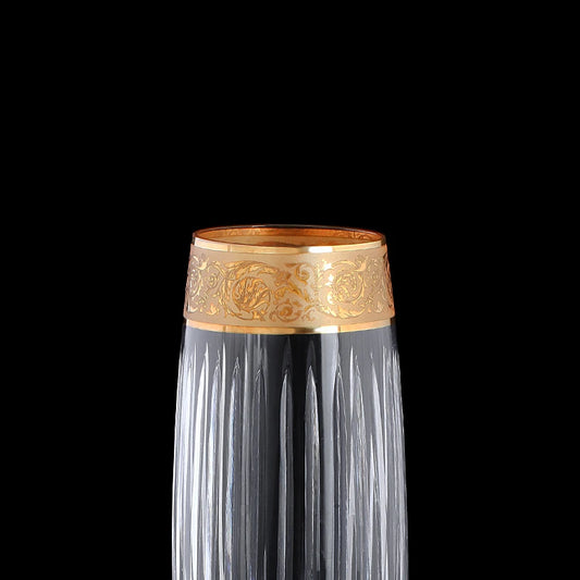 Champagne Glass with Gold highlighted band