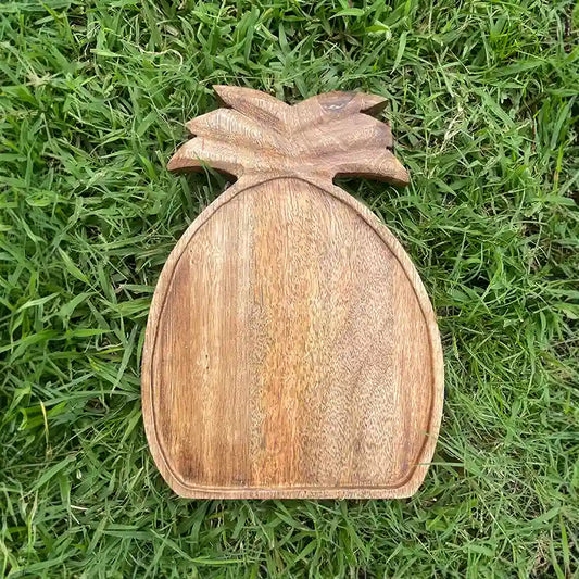 Pineapple Snack Serving Platter | Wooden Salad Platter | Wooden Platter for Serving