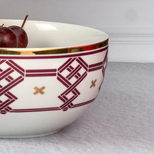 Bowl with intricate pattern and gold detailing